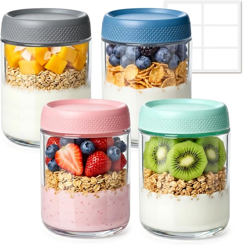 Glass overnight oats jars - overnight,